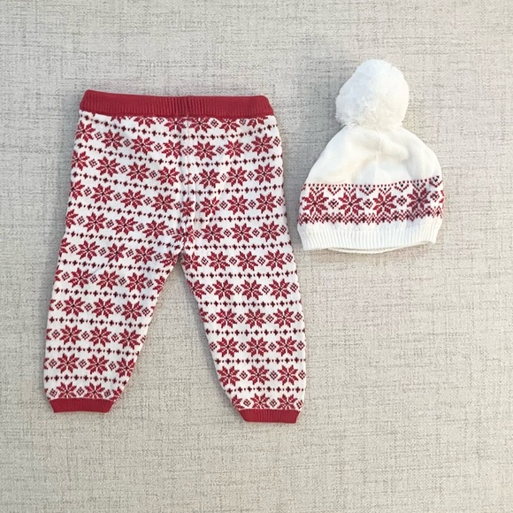 Janie and Jack Baby Sweater Pant and Matching Hat - Picture 3 of 4